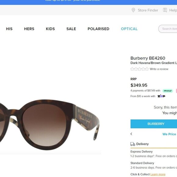 NWT Burberry Sunglasses Dark Havana  Brown Gradient Round B4260 54-21-140 2N - Picture 3 of 16